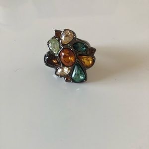 Multicolor Fossil Ring